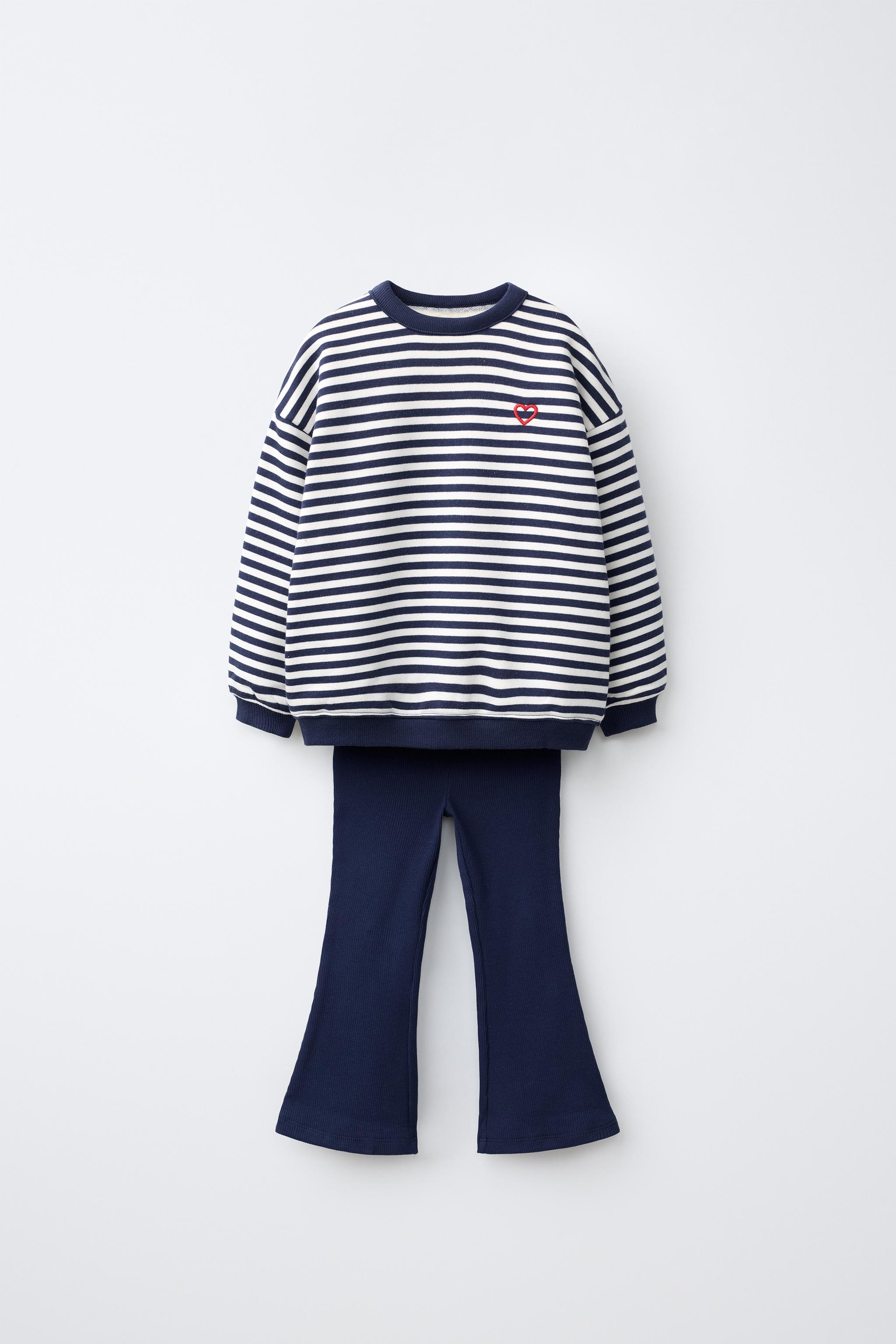 ENSEMBLE SWEAT RAYÉ ET LEGGING FLARE